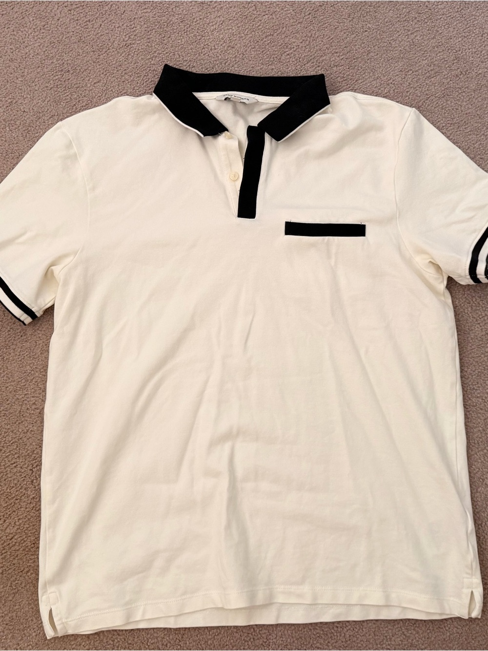 CLUB MONACO Men’s White Polo Shirt sz L
